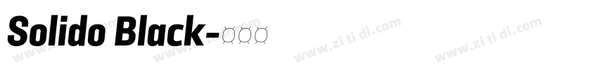 Solido Black字体转换